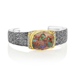 MATRIX FIRE OPAL ENGRAVED CUFF