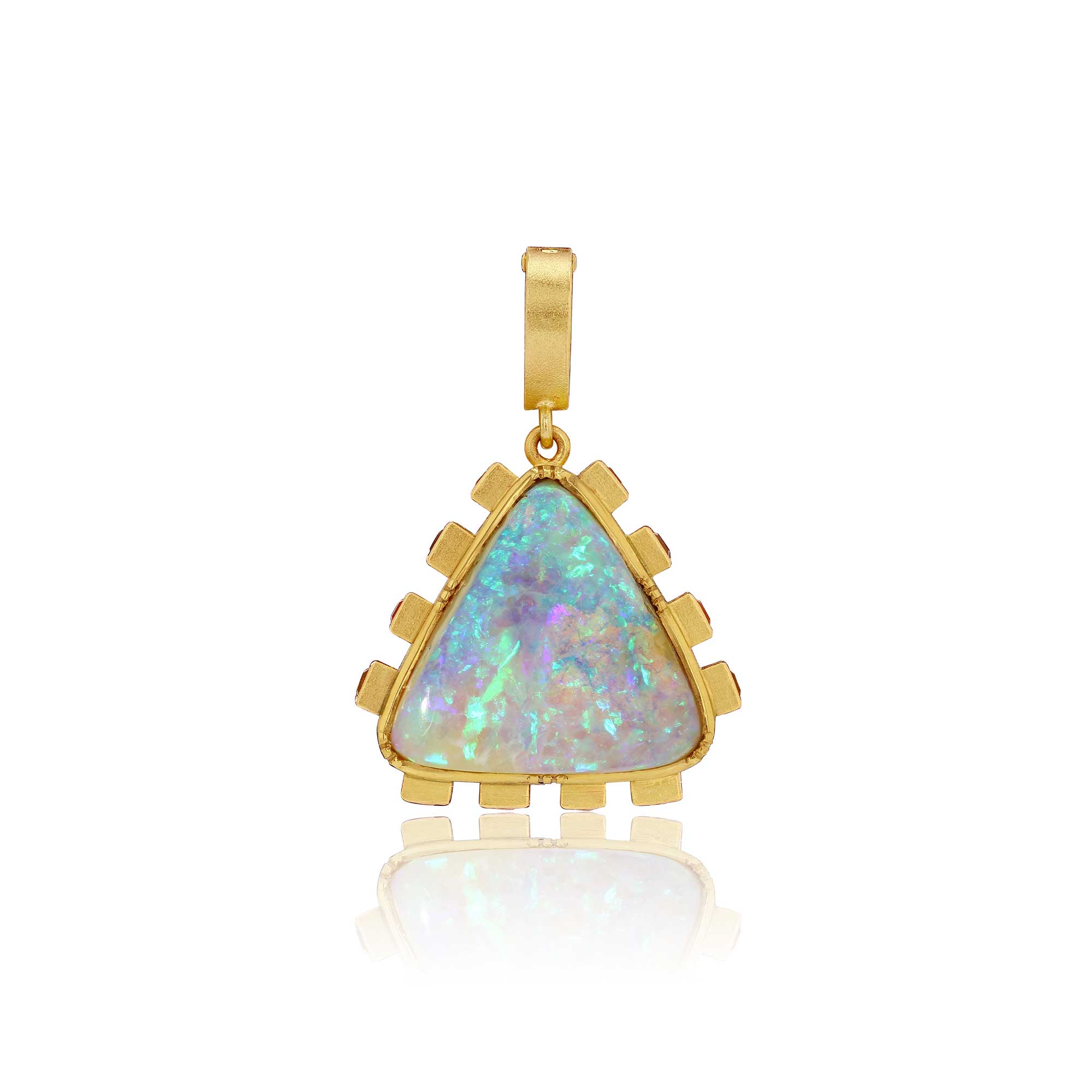 Boulder Opal Sapphire Chakra Charm
