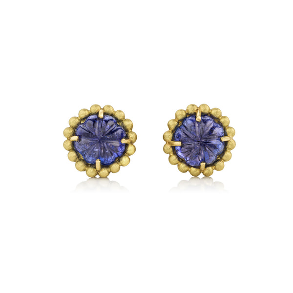 BLOSSOM TANZANITE STUD EARRINGS