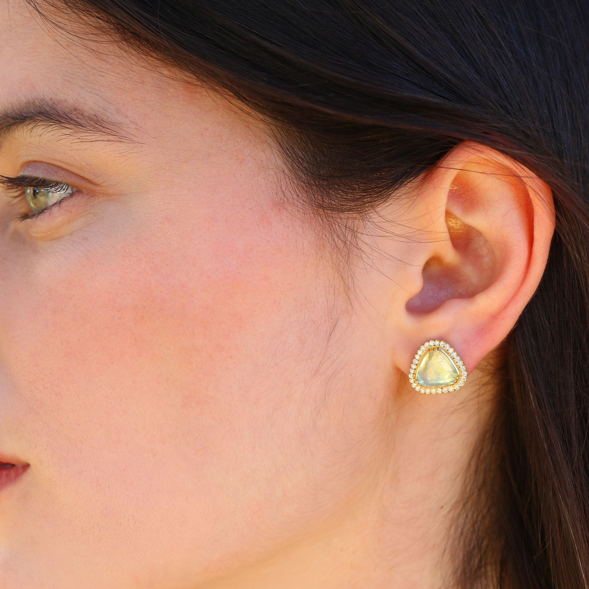 Galaxy Aquamarine Diamond Earrings