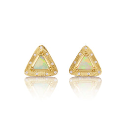 PYRAMID STARLIGHT OPAL STUD EARRINGS