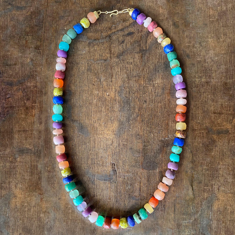 CANDY GEM HONED BEAD NECKLACE