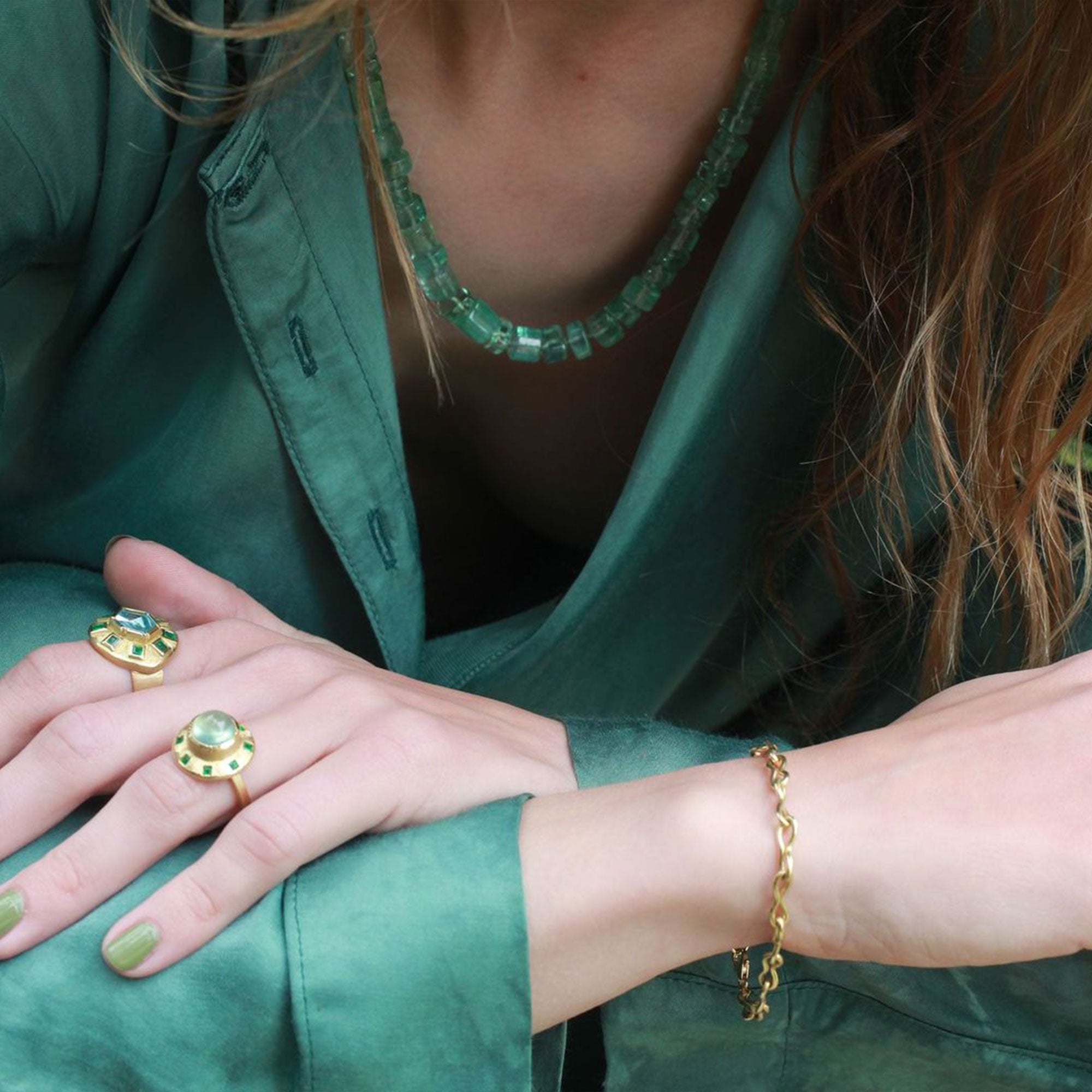 Gem Quality Mint Tourmaline Bead Necklace