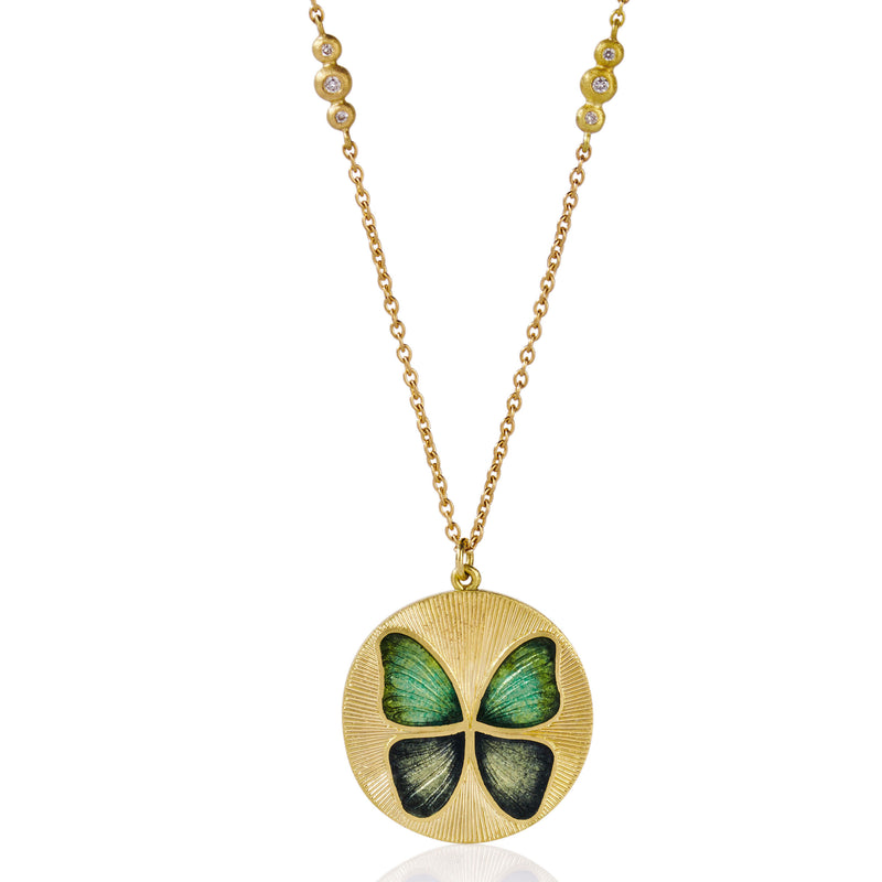 BUTTERFLY ENAMEL NECKLACE