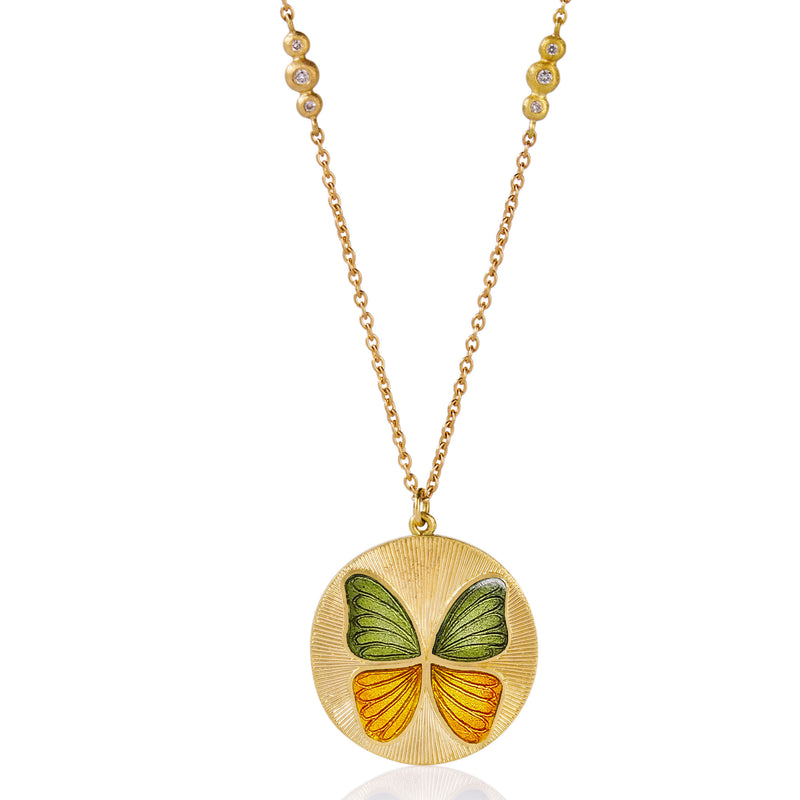 BUTTERFLY ENAMEL NECKLACE