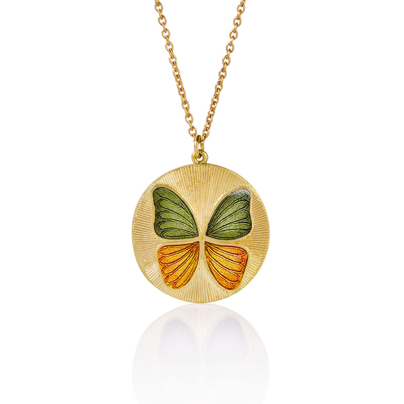 BUTTERFLY ENAMEL NECKLACE