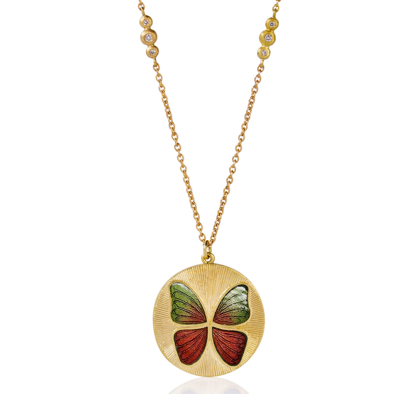 BUTTERFLY ENAMEL NECKLACE