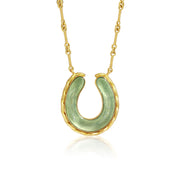 Aquamarine Horseshoe Necklace