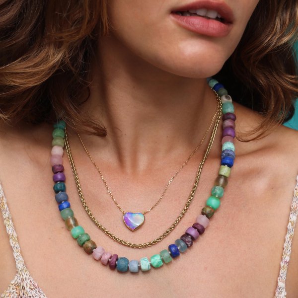 Opal Heart Necklace