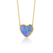 Boulder Opal Heart Lock Necklace