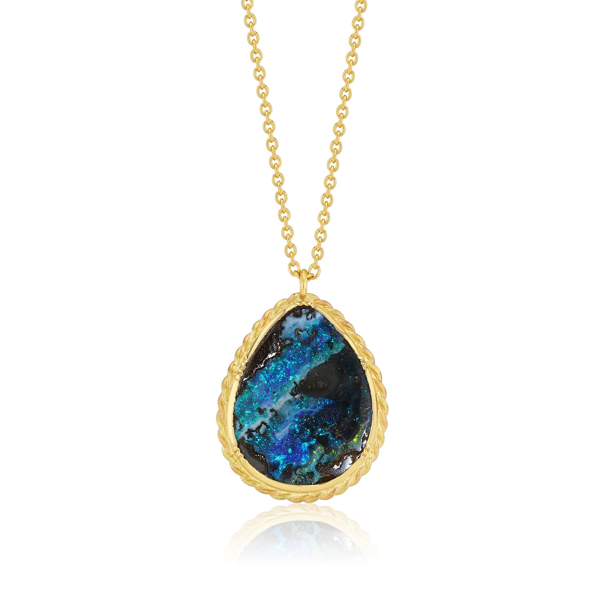 Boulder Opal Twist Necklace