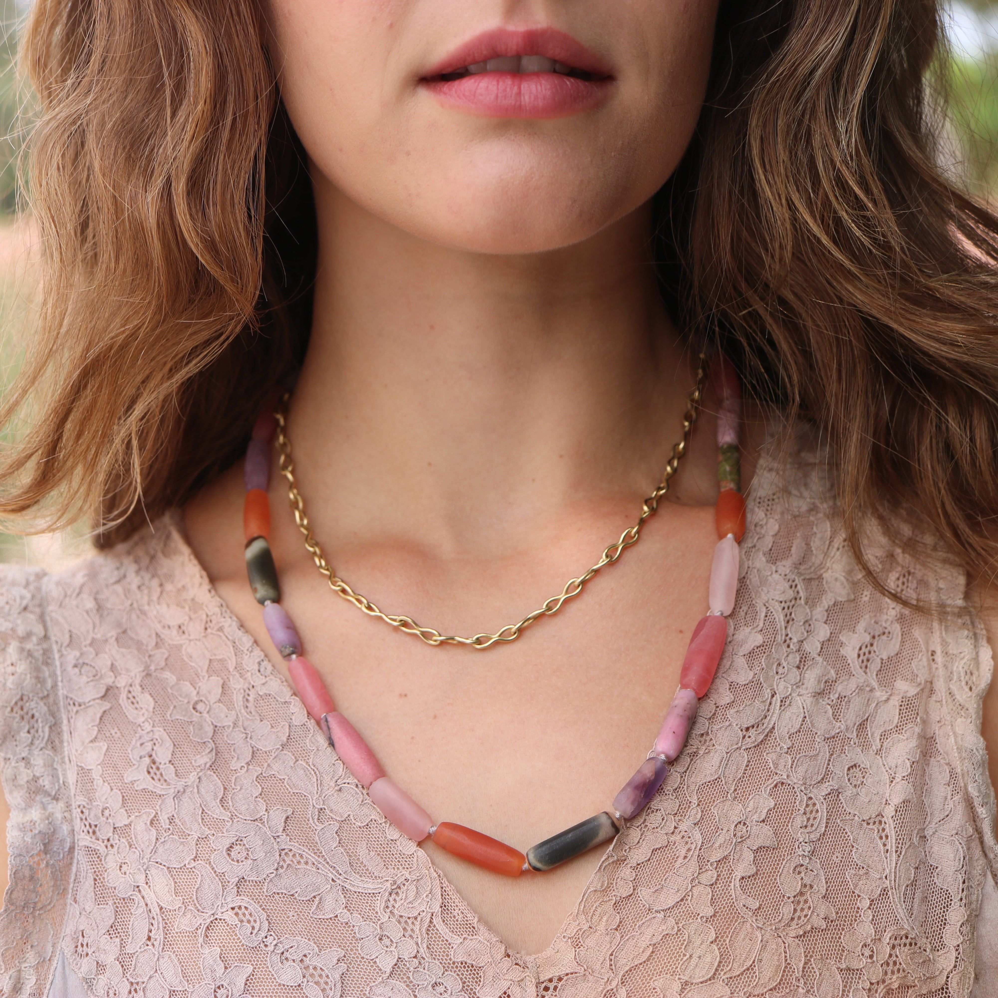 Beaded Gemstone Necklace