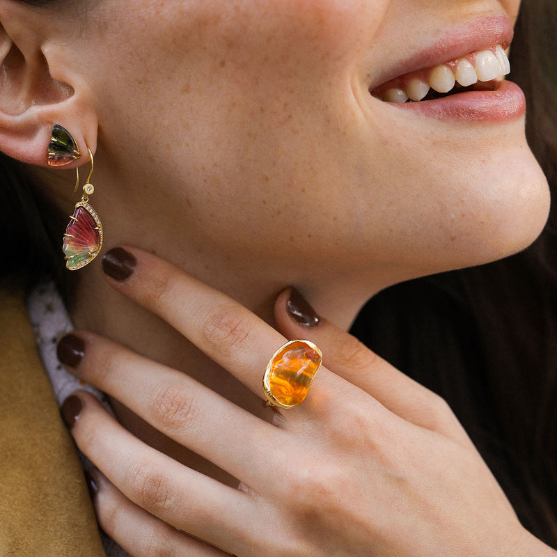 FIRE OPAL CLOUD RING