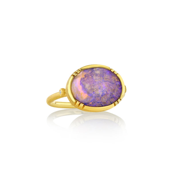 PIPE OPAL ELLIPSE RING