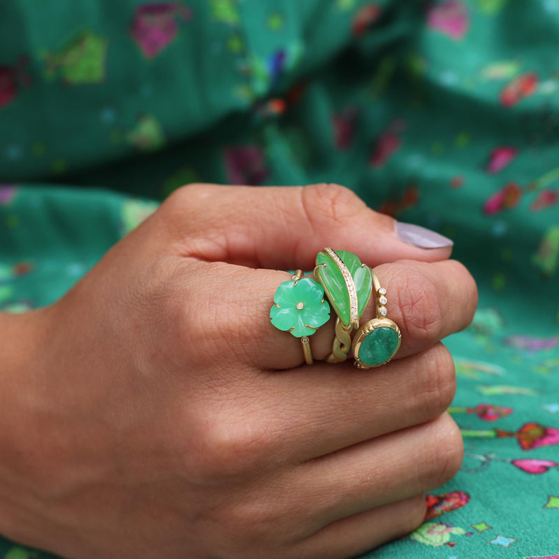 JADE LEAF RING