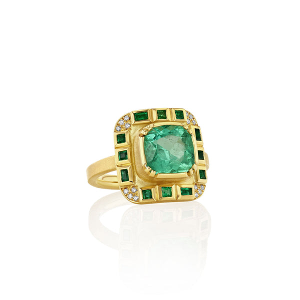 MONDRIAN EMERALD RING