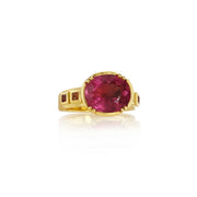 Tourmaline Orbit Sapphire Band Ring