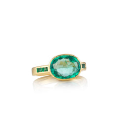 EMERALD ORBIT EMERALD BAND RING