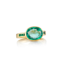 EMERALD ORBIT EMERALD BAND RING