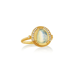 Moonstone Orbit Halo Ring