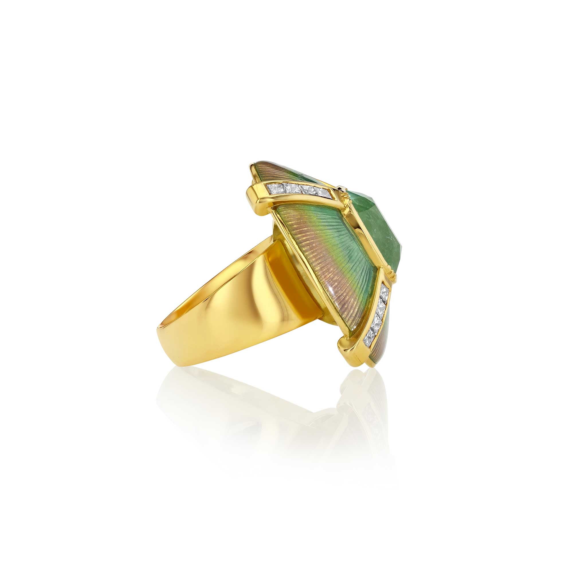 Paraiba Tourmaline Pink Diamond Pasture By The Sea Ring