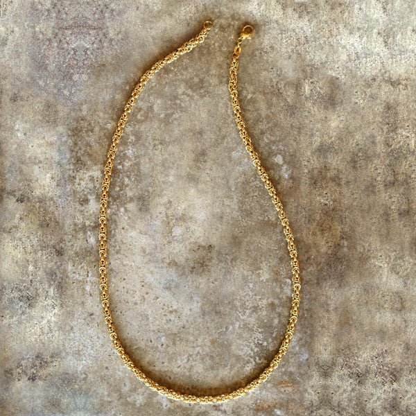 Byzantine Lasso Gold Necklace