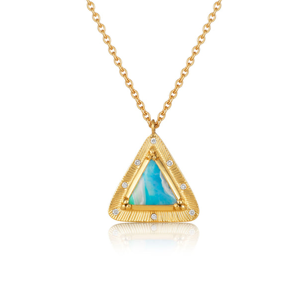 Pyramid Starlight Opal Necklace