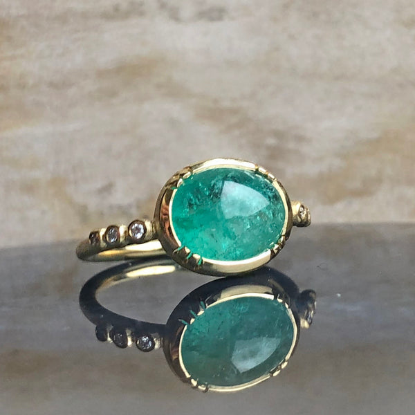 Emerald Orbit Ring